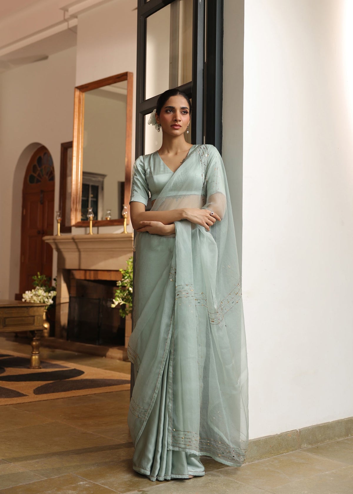 Ishani Saree with Hand Embellished Blouse - ILMA