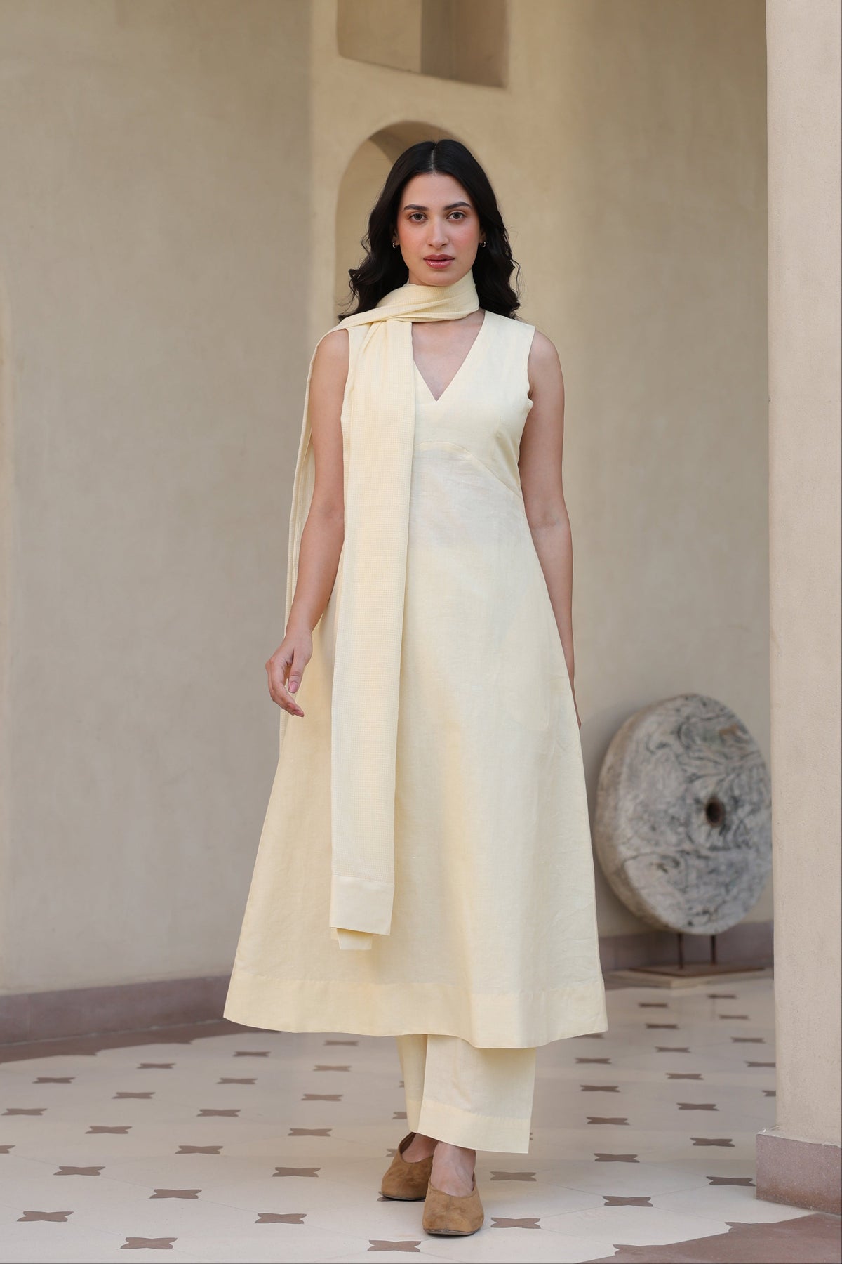 June Linen Suit with Dupatta - ILMA
