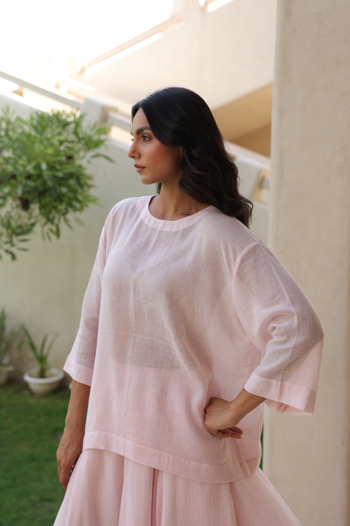 Kanchan in White Harper Set - ILMA