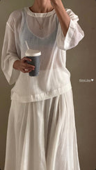 Kanchan in White Harper Set - ILMA