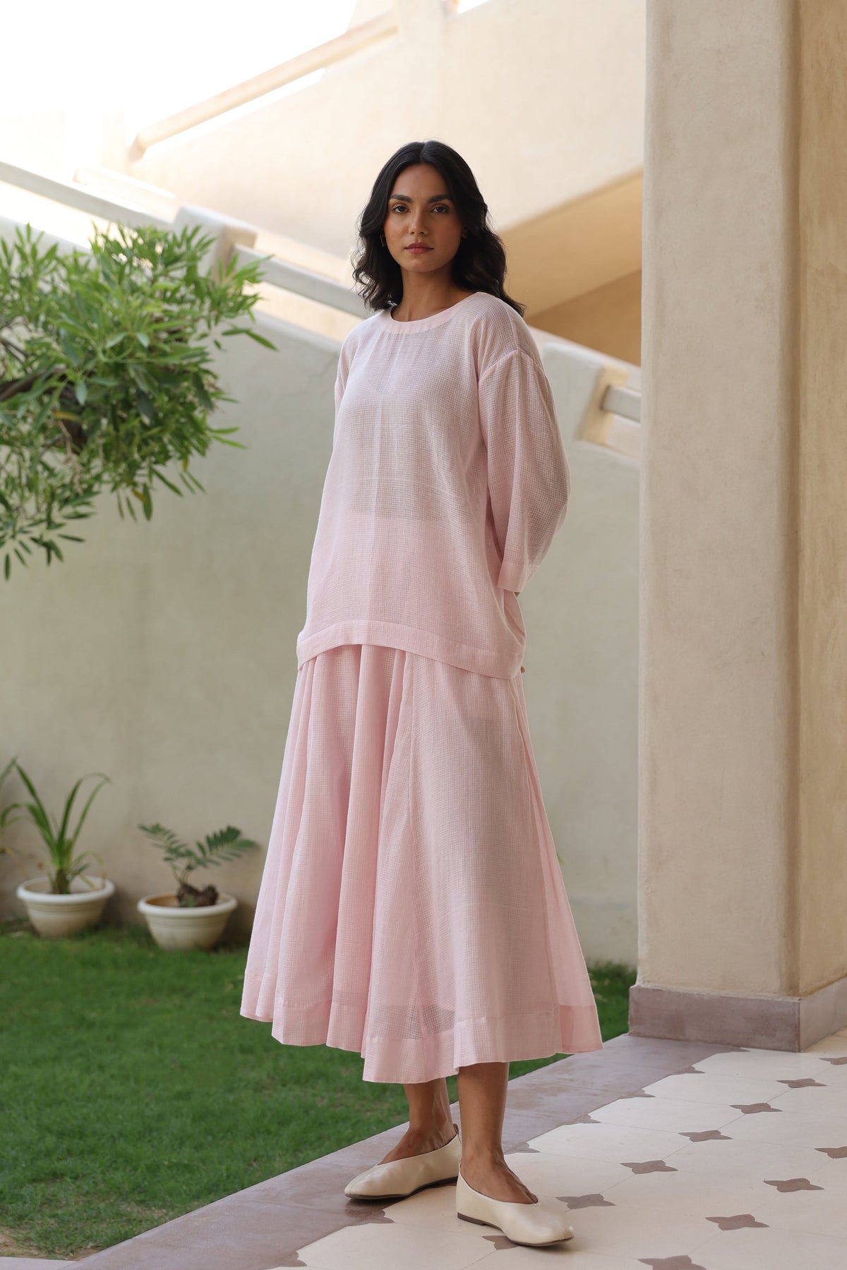 Kanchan in White Harper Set - ILMA