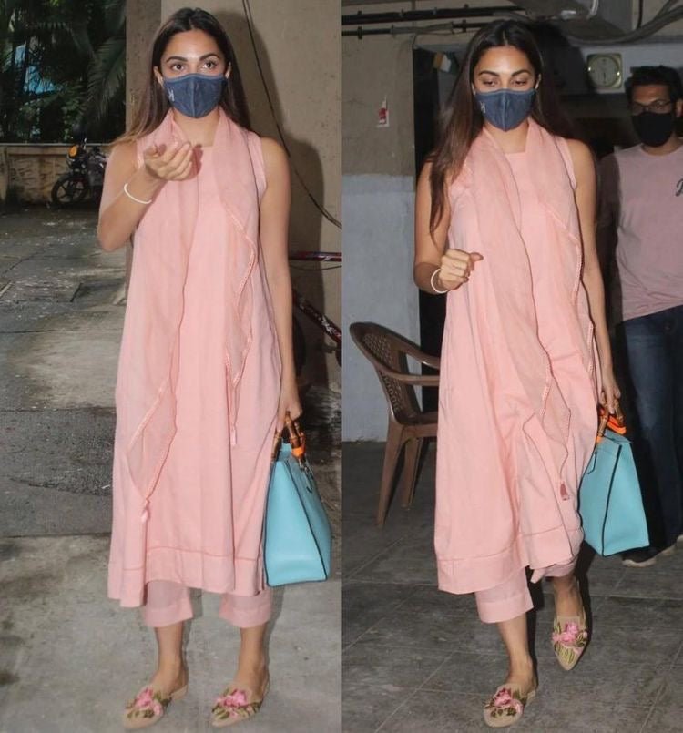 Kiara Advani in A Line Suit Set with Scarf - ILMA