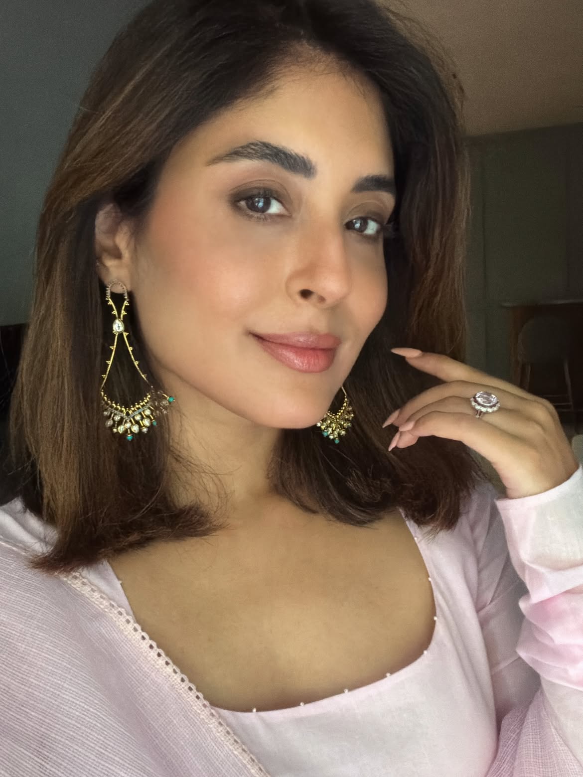 Kritika Kamra in Baby Pink Mulmul Suit Set - ILMA