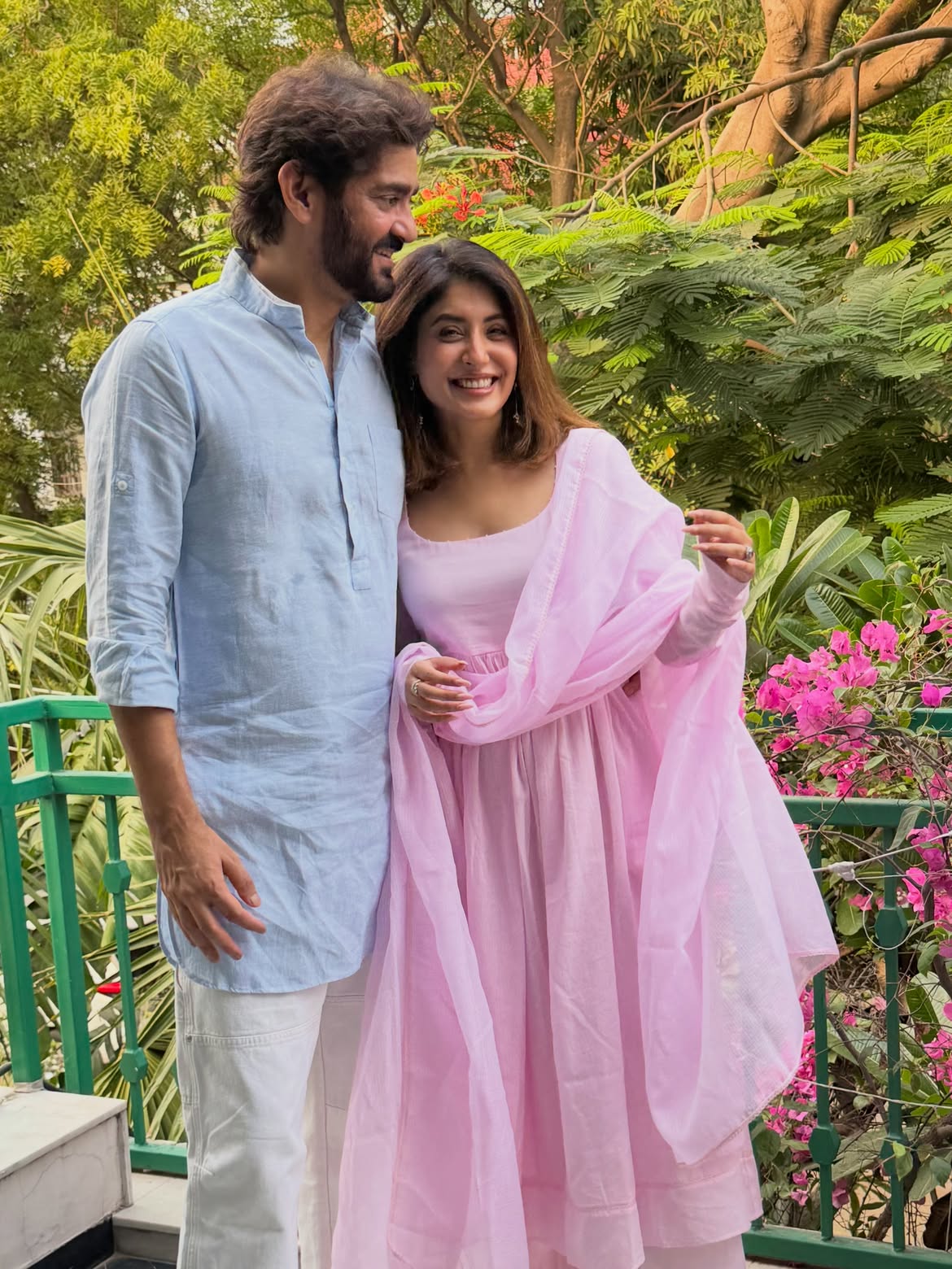 Kritika Kamra in Baby Pink Mulmul Suit Set - ILMA