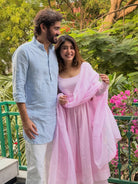 Kritika Kamra in Baby Pink Mulmul Suit Set - ILMA