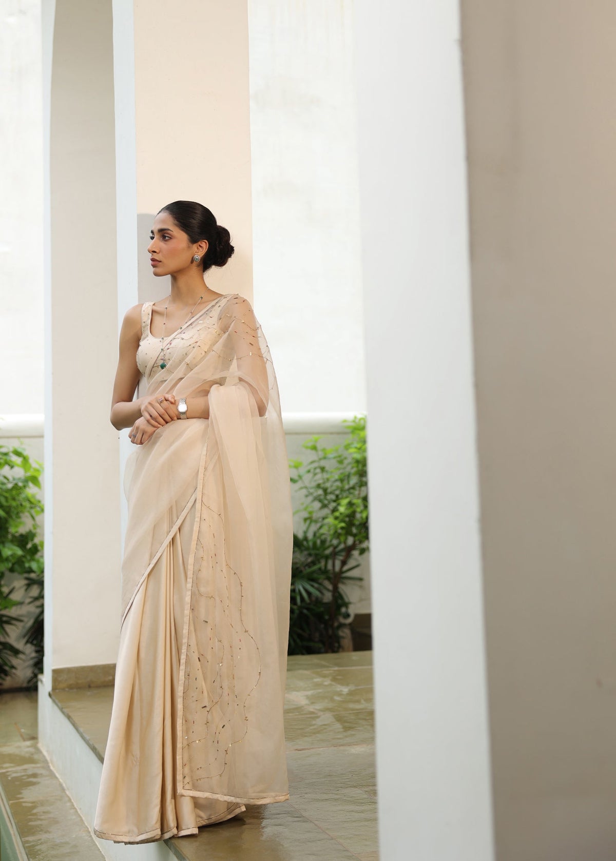 Lekha Saree with with Hand Embellished Blouse - ILMA