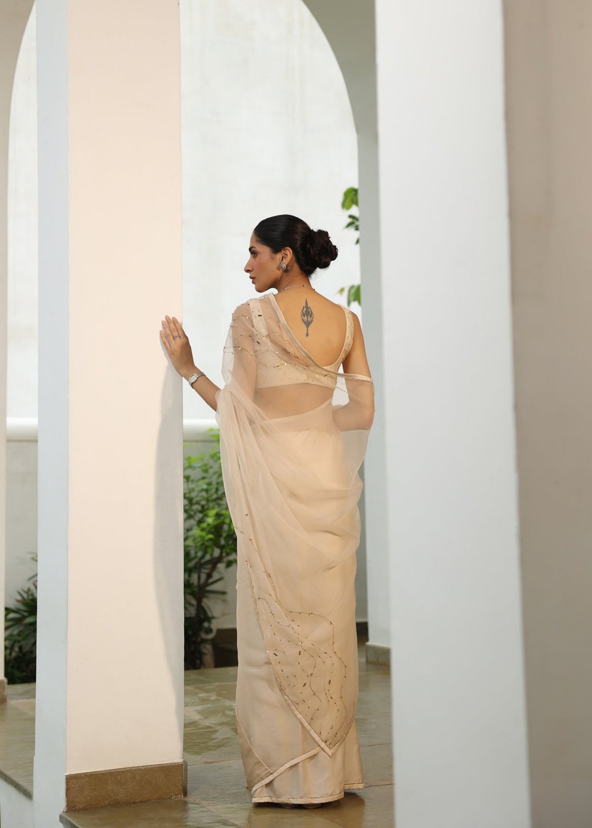 Lekha Saree with with Hand Embellished Blouse - ILMA