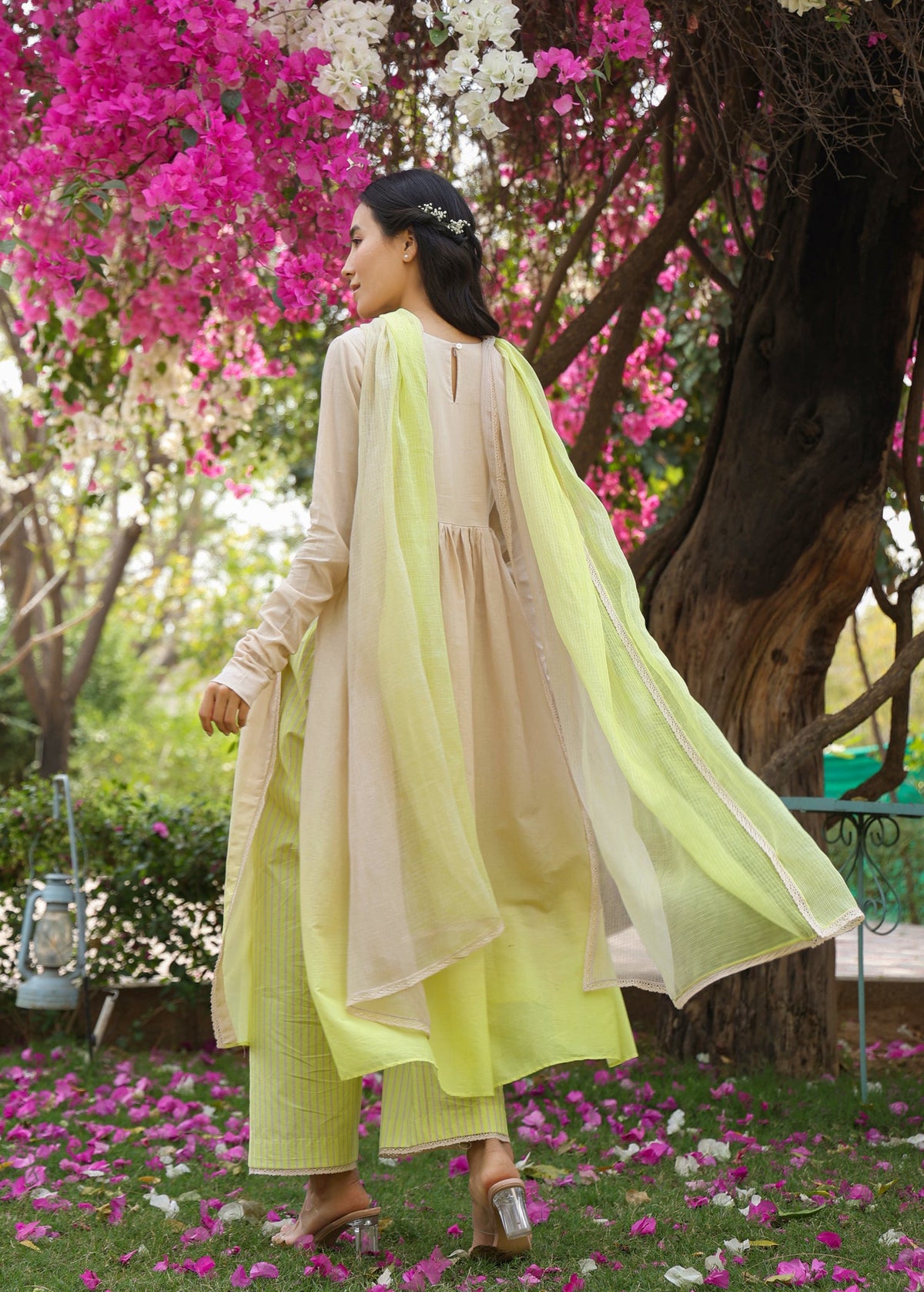 LILY Ombre Chudidar Sleeves Suit Set - ILMA