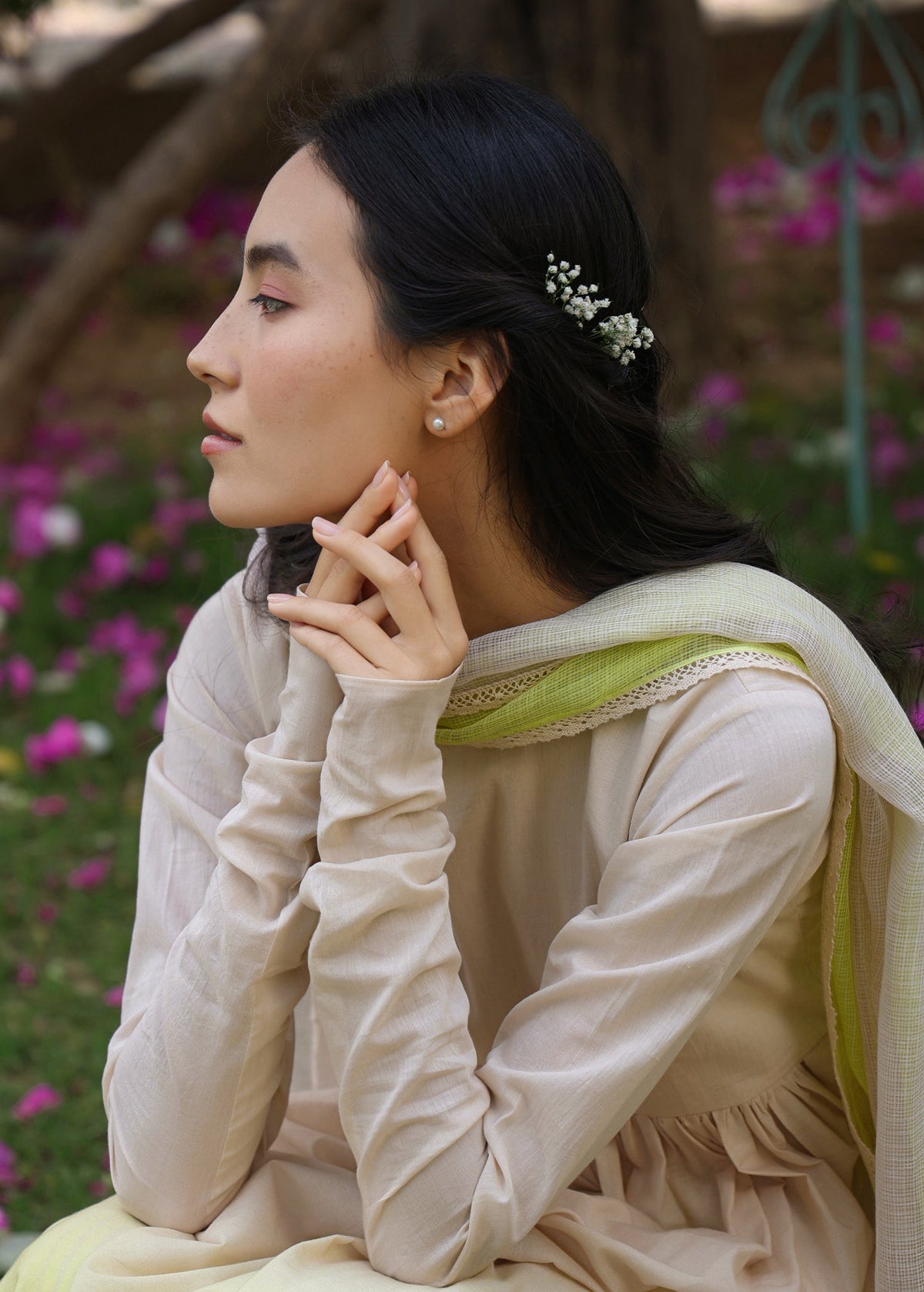 LILY Ombre Chudidar Sleeves Suit Set - ILMA