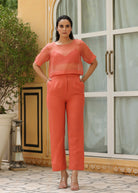Linen 3 Piece Co-ord Set with Doriya Crop Top - ILMA
