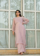Linen 3 Piece Co-ord Set with Doriya Long Top - ILMA