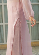 Linen 3 Piece Co-ord Set with Doriya Long Top - ILMA