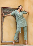Linen Kurta Set with Doriya Strap - ILMA