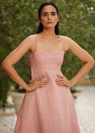 Linen Mid Calf Length Dress - ILMA