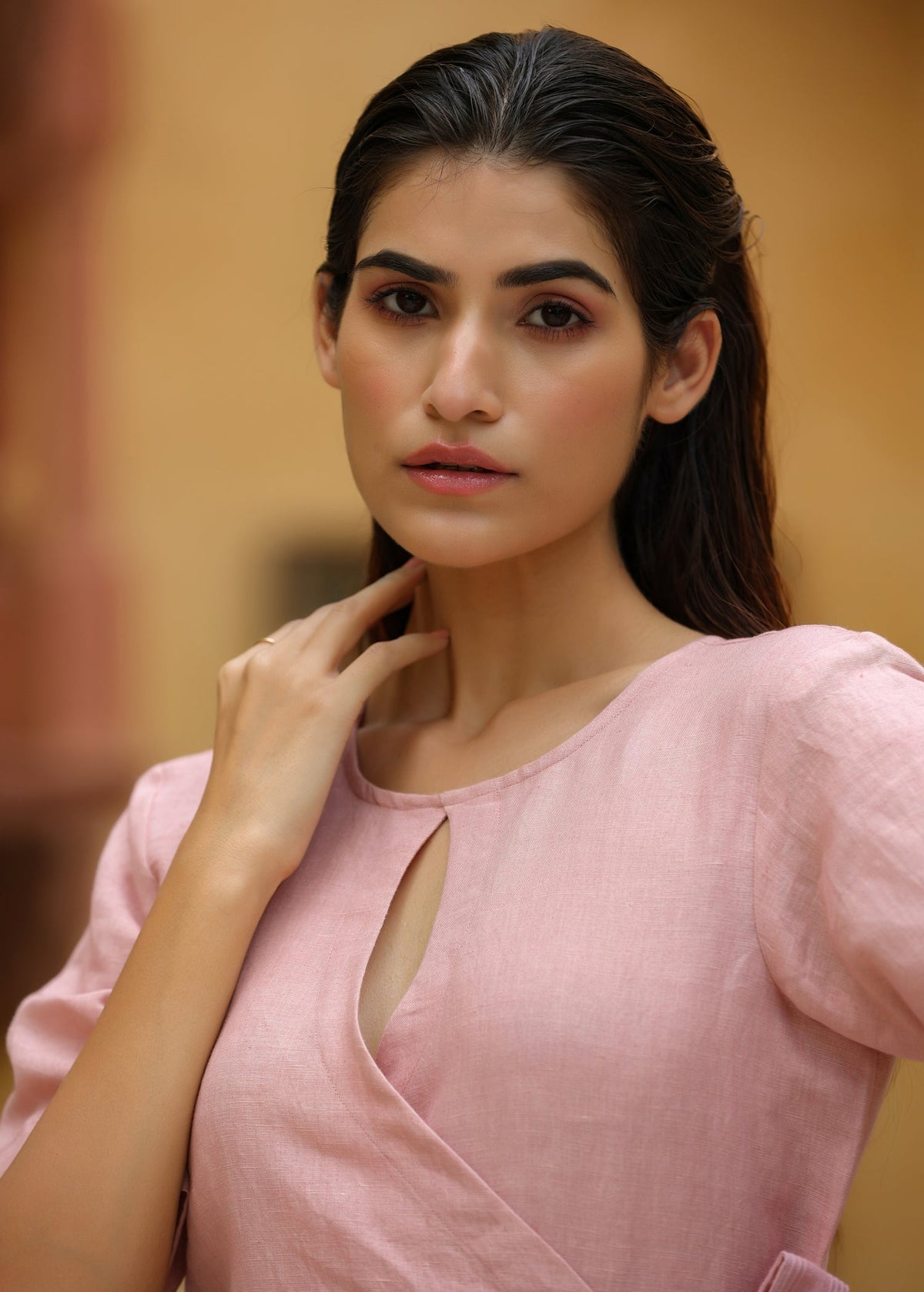 Linen Side Tie-Ups Kurta Set - ILMA