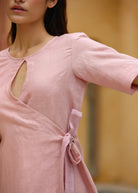 Linen Side Tie-Ups Kurta Set - ILMA