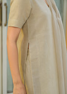 Linen V-Neck Suit Set - ILMA