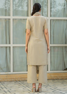 Linen V-Neck Suit Set - ILMA