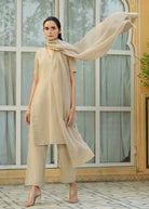Linen V-Neck Suit Set - ILMA