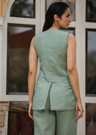 Linen Waistcoat Pants Co-ord Set - ILMA