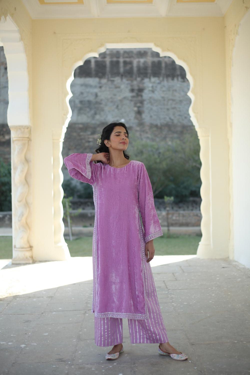 Makhmalee Long Kurta Set - ILMA