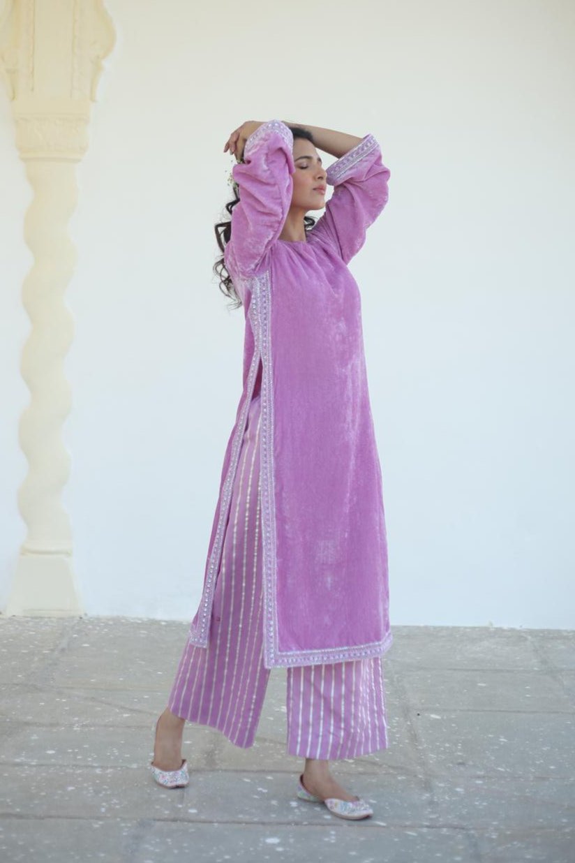 Makhmalee Long Kurta Set - ILMA