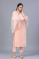 Makhmalee Suit Set with Embroidered Pants - ILMA