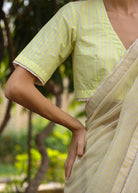 MEADOW Striped Saree with Blouse - ILMA