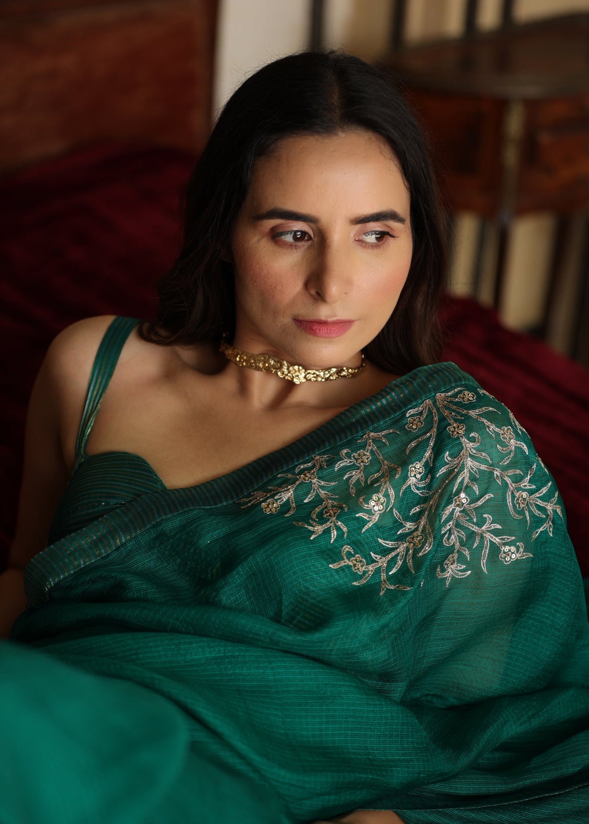 Navya Saree with Chanderi Blouse - ILMA
