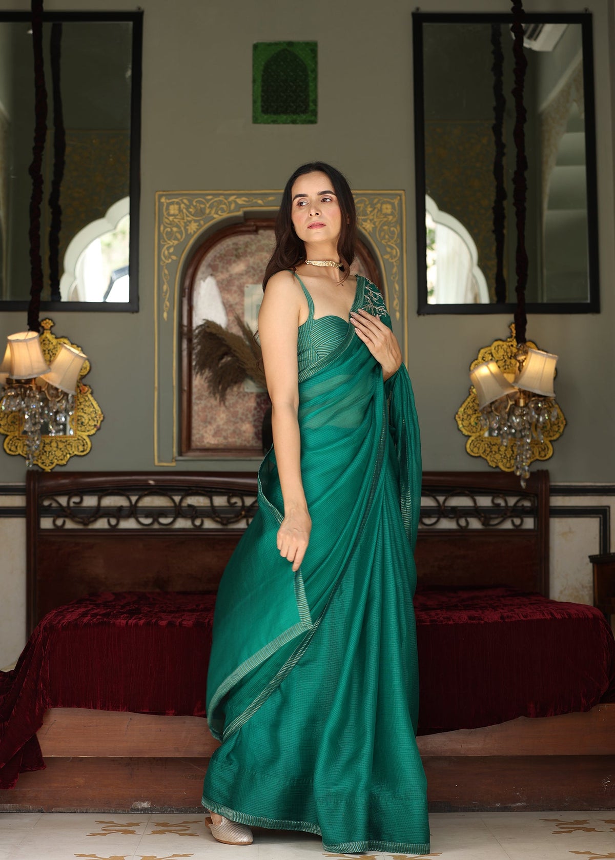 Navya Saree with Chanderi Blouse - ILMA