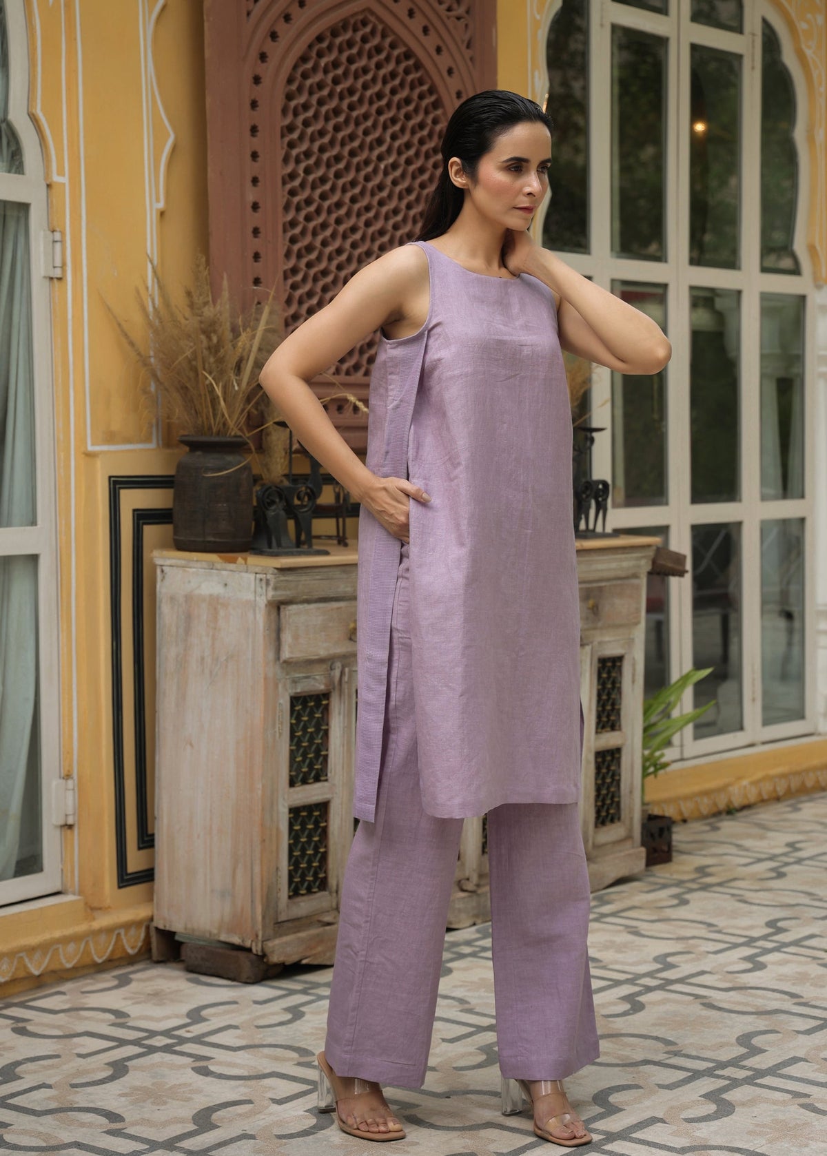 Overlapped Side Slit Co-ord Set - ILMA