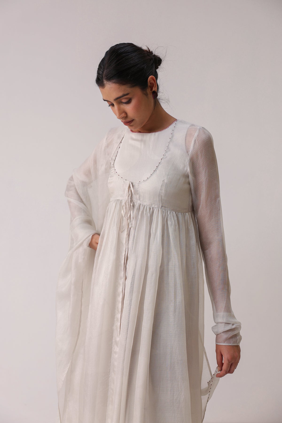 Petal Veil Anarkali Set - ILMA
