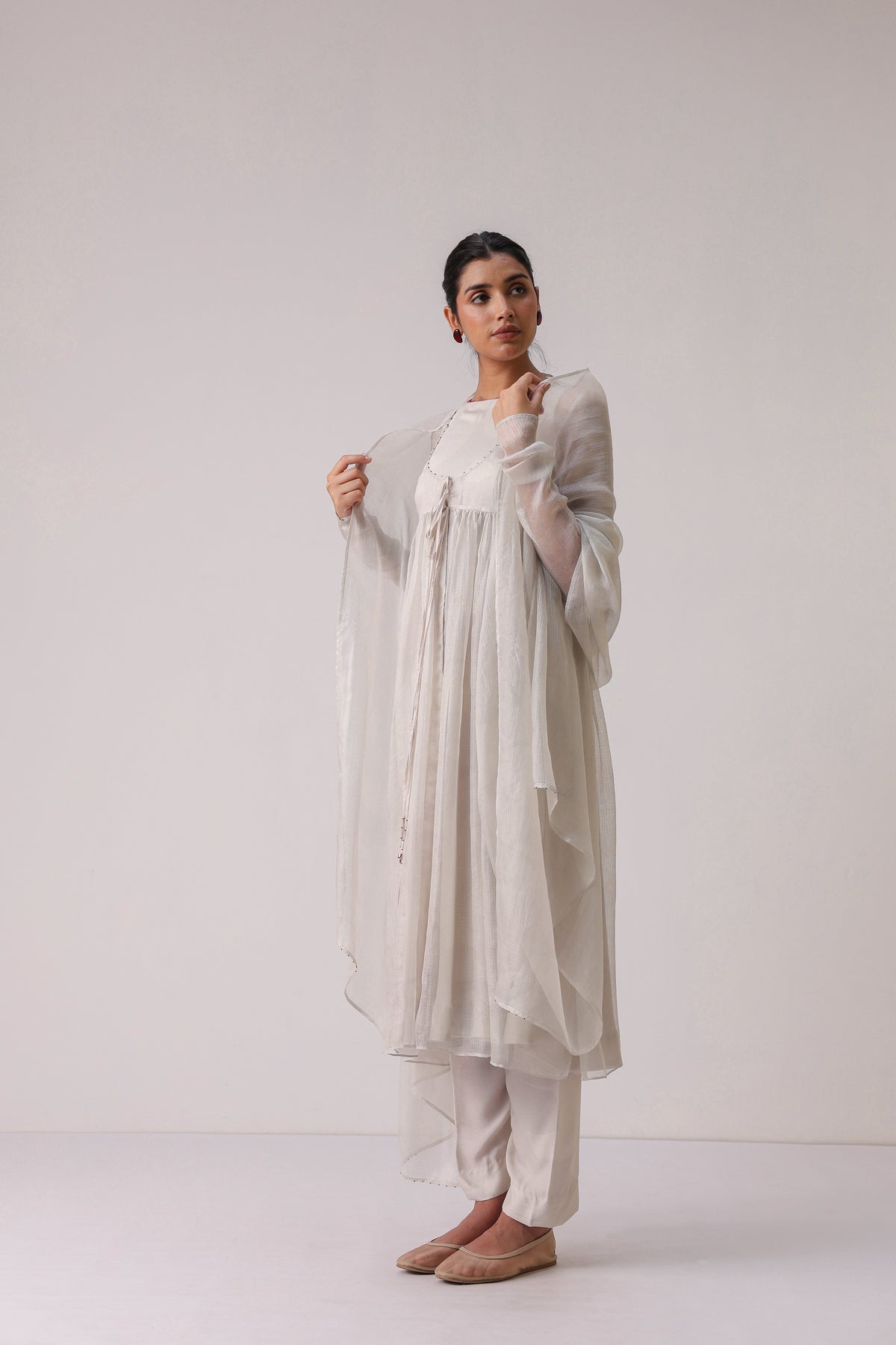 Petal Veil Anarkali Set - ILMA