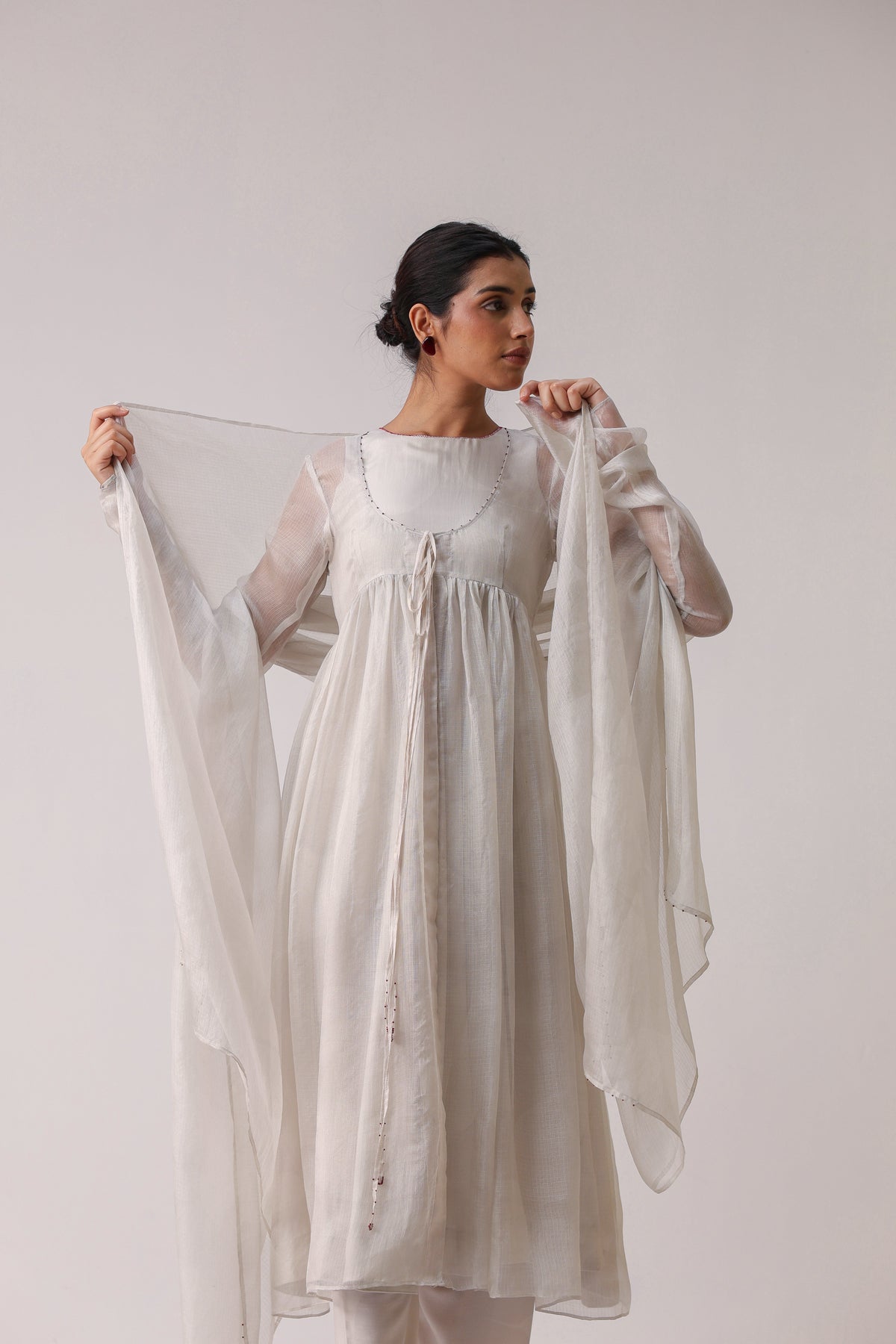 Petal Veil Anarkali Set - ILMA