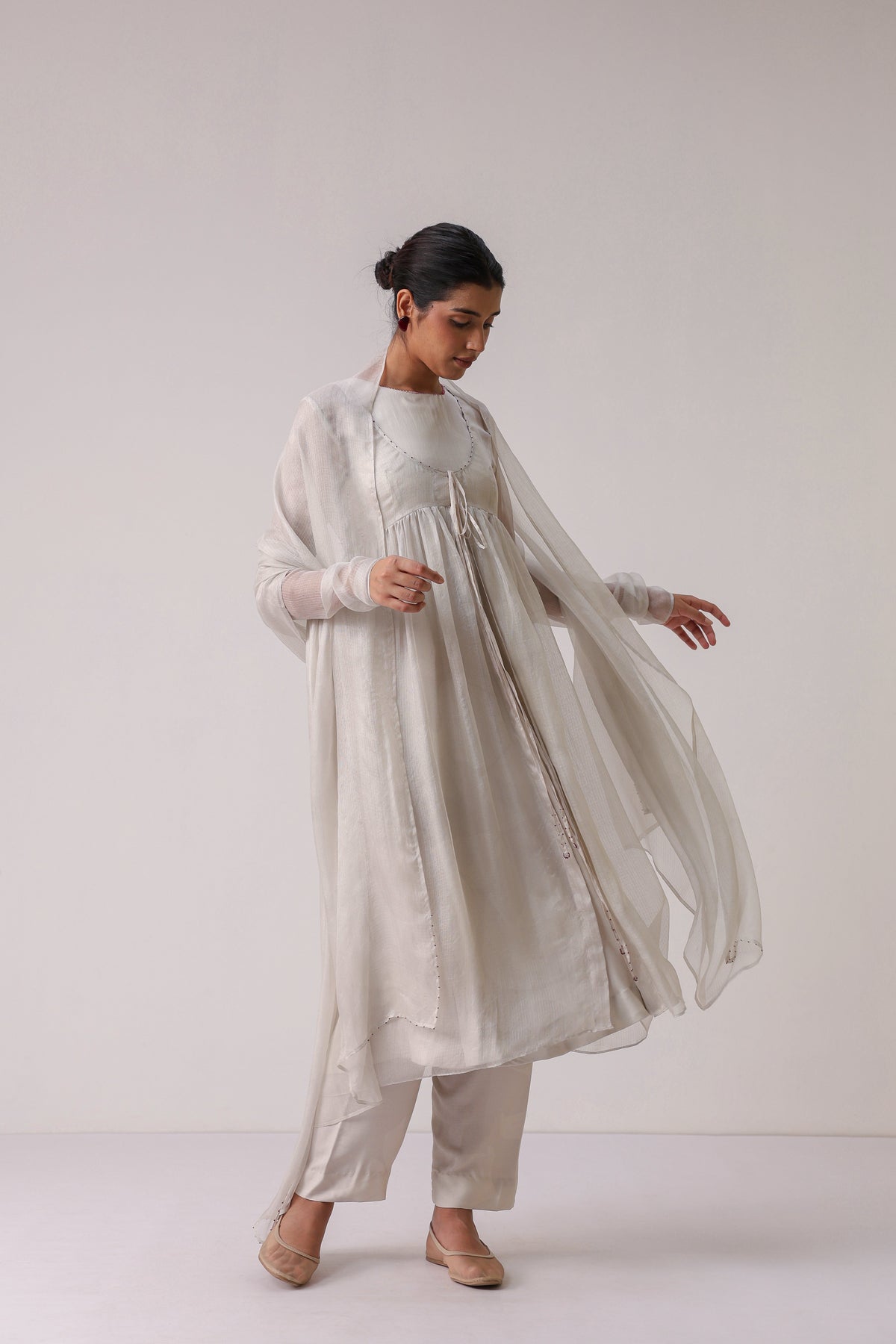 Petal Veil Anarkali Set - ILMA
