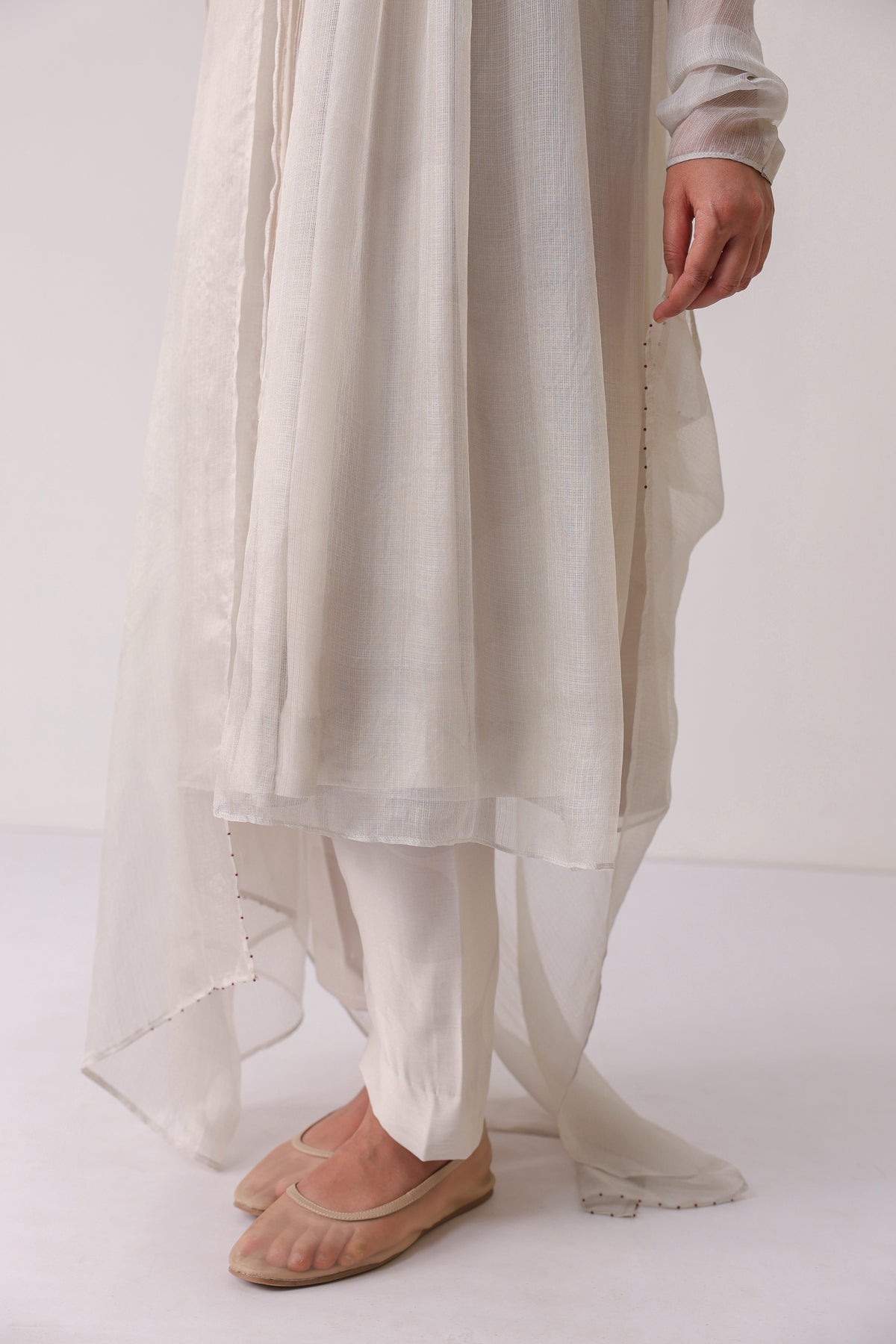 Petal Veil Anarkali Set - ILMA