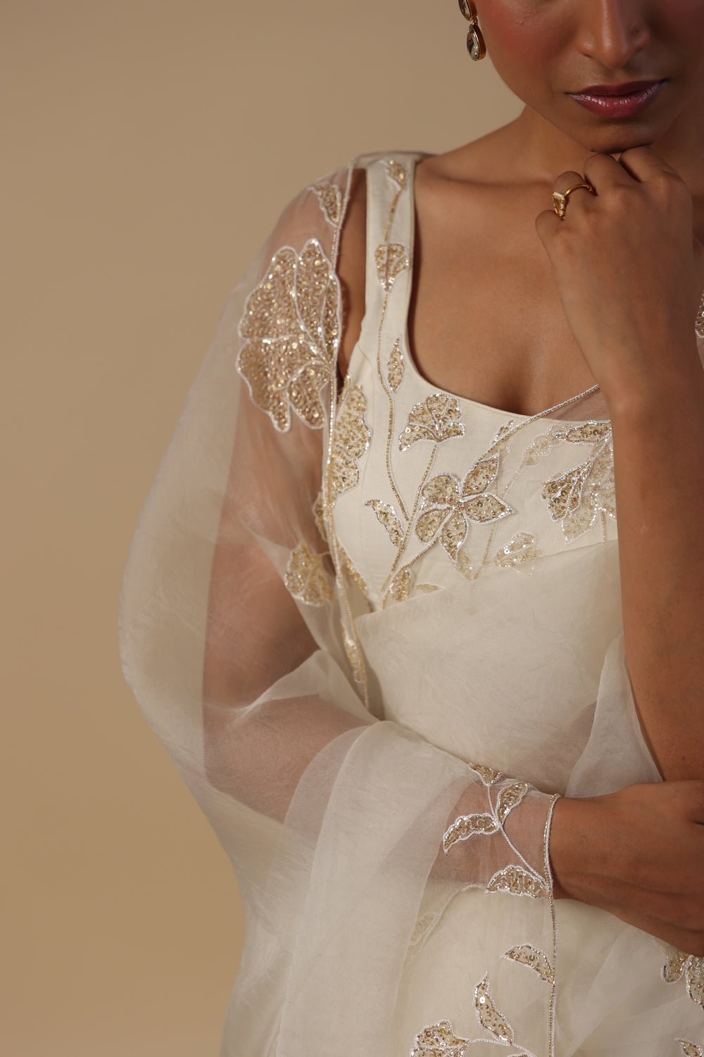 Priya Yadav in Alaya Saree with Hand Embellished Blouse - ILMA