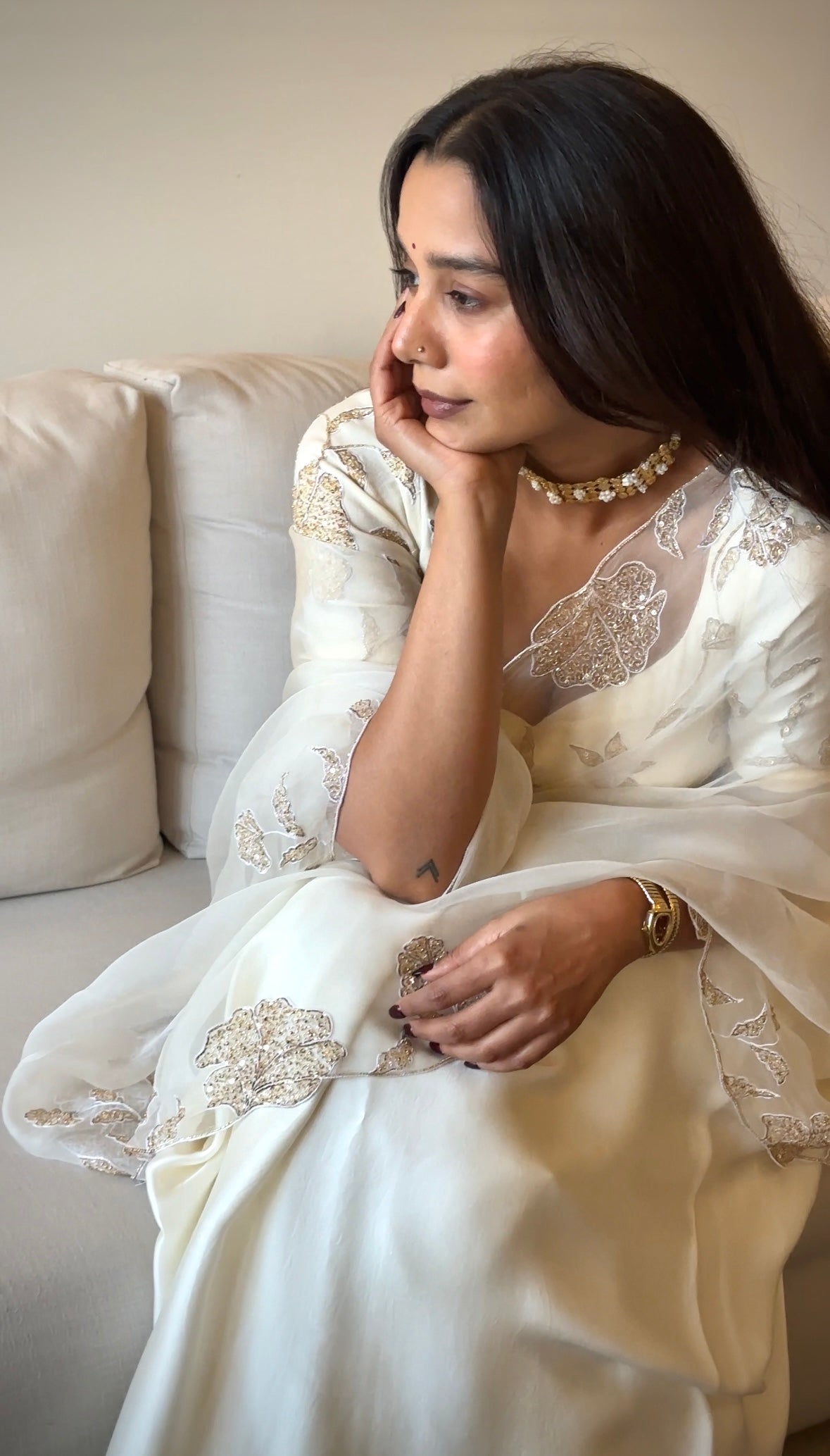 Priya Yadav in Alaya Saree with Hand Embellished Blouse - ILMA