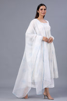 Radhika in White Block Printed Suit Set - ILMA