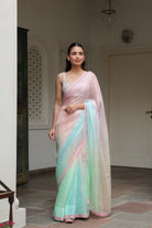 RANGINI Saree with Hand Embellished Blouse - ILMA