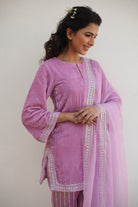 Saumya Tandon in Makhamalee Short Kurta Set with Dupatta - ILMA