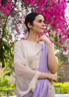 Shraddha Gurung in MARGUERITE Half Ombre & Half Sriped Saree - ILMA