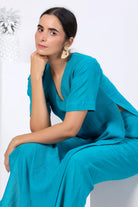 Side Slit Long Kurta Set - ILMA