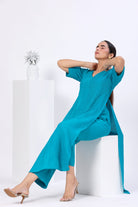 Side Slit Long Kurta Set - ILMA