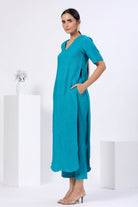 Side Slit Long Kurta Set - ILMA