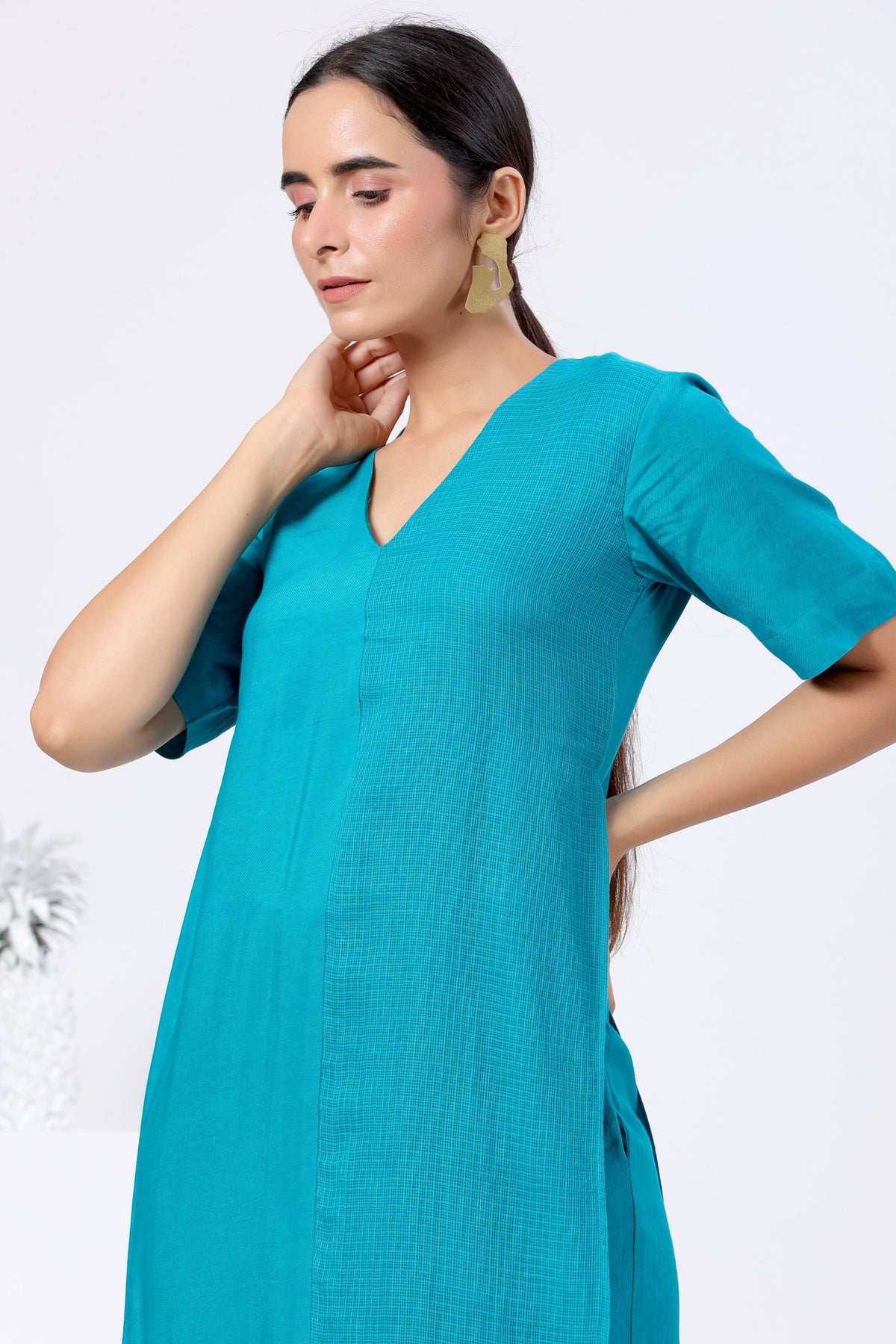 Side Slit Long Kurta Set - ILMA