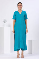 Side Slit Long Kurta Set - ILMA
