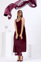 Sleeveless Suit Set with Doriya Dupatta - ILMA