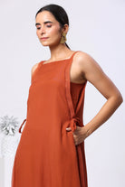 Sleeveless Tunic with Side Tie Ups - ILMA
