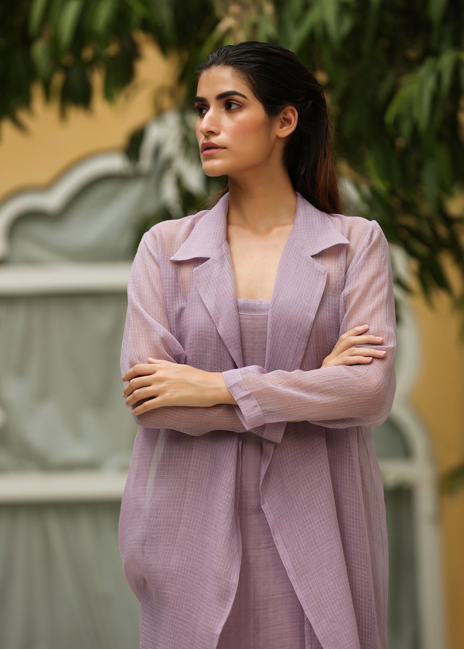Slip Dress with Doriya Overcoat - ILMA